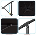thumbnail image 3 of ACEGOSES 8.2x8.2ft Square Offset Patio Umbrella w/Base, Outdoor Hanging Umbrella w/ Steel Ribs for Deck, Balcony and Garden,Black, 3 of 6