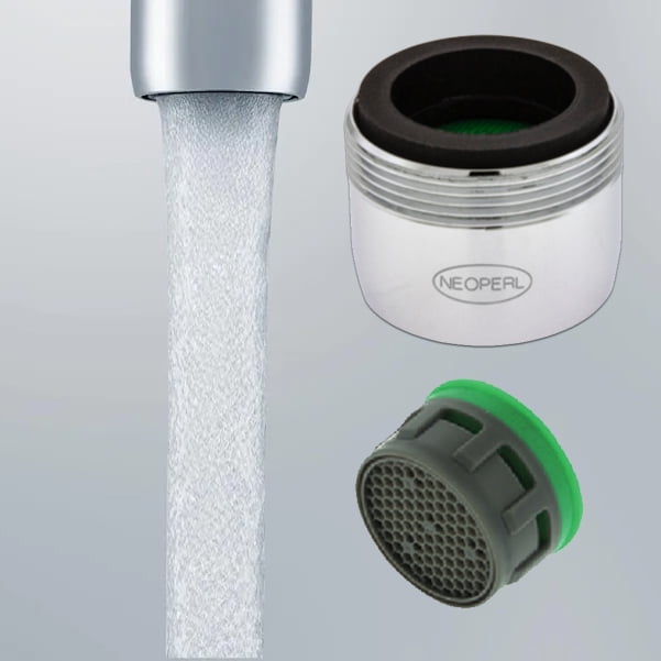 Display 1.5 gpm Regular Dual Thread 144 Tube Pack Perlator Aerated Stream Faucet Aerator Eco Flo