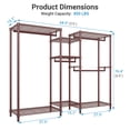 thumbnail image 4 of VIPEK Classic V6 Wire Garment Rack Heavy Duty Clothes Rack for Hanging Clothes, 5 Tiers Freestanding Closet Rack with 7 Shelves & 4 Hanging Rods, Bronze, 4 of 9