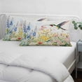 thumbnail image 4 of Floral Hummingbird Pillow Covers 12"x20", Spring Watercolor Flowers Soft Brushed Microfiber Breathable Throw Pillow Covers, Decorative Pillowcase with Zipper for Couch Sofa Bedroom Living Room, 4 of 9