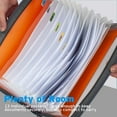 thumbnail image 5 of 13 Pocket Expanding File Folder with Sticky Labels, Accordion File Folder Document Organizer Expanding Zip File Folder with Zipper Closure, Letter A4 Paper Document Accordion Folder, 5 of 6