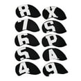 thumbnail image 2 of LOVIVER 10Pcs Golf Club Headcover Easy to Clean Waterproof Iron Head Black, 2 of 7