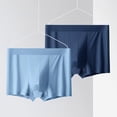 thumbnail image 4 of zeranth Men Underpants Solid Color Soft Mid Waist Elastic Seamless Thin Smooth Anti-septic Moisture-wicking U Convex Pounch Quick Dry Men Boxers Underwear, 4 of 7