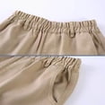 thumbnail image 7 of HAOTAGS Boys Uniform Shorts(5-15), Elastic Waist School Shorts with Pockets Khaki 9-10 Years, 7 of 7