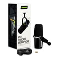 thumbnail image 2 of Micrófono dinámico para podcasts Shure MV7+. Certificado OBS, audio mejorado, panel táctil LED, salidas USB-C y XLR, modo de nivel automático, filtro pop digital, efectos de reverberación, podcasting,, 2 of 5