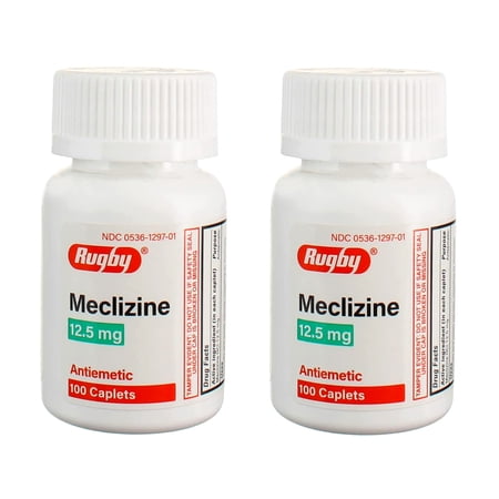 Rugby Meclizine Hcl 12.5 mg Caplets 100 ea (Pack of 2)