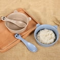thumbnail image 3 of Visland 2Pcs/Set Unbreakable Kids Bowls -Microwave Dishwasher Safe- Wheat Straw Snack Bowl Sets for Kids/Toddler/Children/Baby Feeding - Bowls and Spoons, Lightweight and Durable, 3 of 8