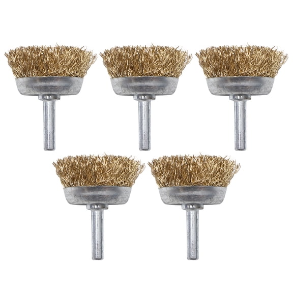 WEUVEB 5pcs Tube Cleaning Brush for Drill Golden Cylindrical Tool for Shop Accessory