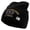 Black, variant on US Paratrooper Veteran Embroidered 8 Inch Knitted Short Beanie - Black OSFM