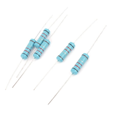 5Pcs 2W 1% 0.22 Ohm Axial Type Electrical Metal Resistor Assortment Kit