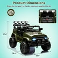 thumbnail image 7 of EastVita 12V Ride on Truck Car, 2WD Electric Car with Remote Control, Electric Car for Kids with Spring Suspension, Led Lights, Music, 3 Speeds green, 7 of 7
