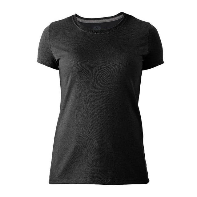Playera Fruit Of The Loom para Mujer, Cuello Redondo Manga Corta Negro Talla M