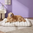 thumbnail image 2 of Cute Orthopedic Dog Bed for Extra Large Dogs, Waterproof Chic Flat Pet Mat with Removable Washable Cover, Fuzzy Thick Egg Crate Foam Pet Mattress for Indoor Use (44" x 32",Cream, 2 of 10