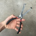 thumbnail image 2 of Electrical Disconnect Pliers, Straight Handle + Curved Handle Electrical Wiring Fuel Line Petrol Clip Pipe Pliers, for Push Tab Style Plugs (Black), 2 of 8