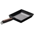 thumbnail image 4 of Plancha antiadherente Sartén Sartén para huevos BBQ Picnic Cuadrado Cocina de hierro, 4 of 9