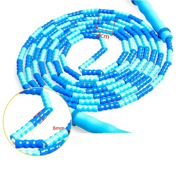 CRAFTHROU Cordes à Sauter Enfants Corde à Sauter en Bambou Bleue Légère pour Exercice Extérieur 1 Pcs
