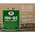 thumbnail image 4 of RH Adhesives RH HH-66 Vinyl Cement 8oz, Paste Vinyl, Clear Flexible Industrial Sealant, 8 oz, 4 of 4