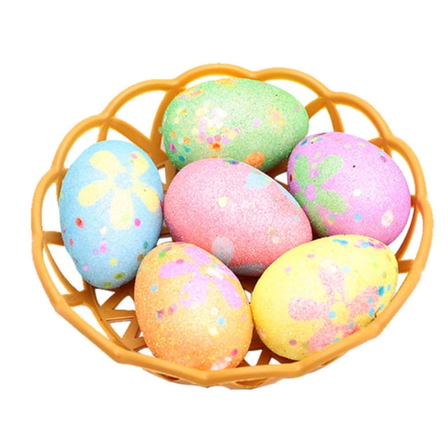 zhangmingg Easter Egg Desktop Ornament Set for Spring Holiday Festive Decorations and Colorful Seasonal Displays