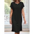 thumbnail image 2 of Ladies Summer Solid Color Slit Midi Dress, 2 of 7