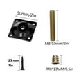 thumbnail image 7 of 12Pcs Furniture Leg Mounting Plates Sofa Leg Attachment Plates M8 Hanger Bolts Screws Adapters Metal Plates Bracket Kit, 7 of 7