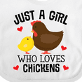 thumbnail image 4 of Inktastic Just a Girl Who Loves Chickens Girls Baby Bib, 4 of 4