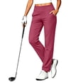 thumbnail image 6 of Dagugfen Golf Pants for Women Straight Leg Full Length Elastic High Waisted Sports Casual Pants with Pockets(XXL,Pink), 6 of 8