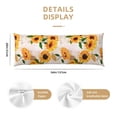 thumbnail image 3 of Easygdp Sunflower 5 Long Body Pillowcase - Super Soft Microfiber Body Pillow Case - Envelope Closure, Cool, Anti-Fading- 20x54 in, 3 of 8