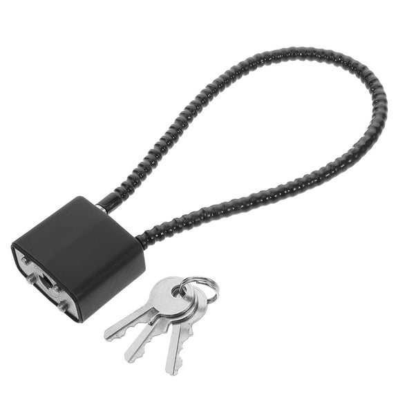 Soimiss Heavy Duty Bike Lock Steel Wire Padlock Black 1Pcs