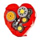 thumbnail image 3 of ZHAOCHENG Serie creativa compatible con Lego Corazón mecánico de cuerda Corazón de amor, corazón rojo insertado en el edificio, 3 of 5