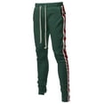 thumbnail image 1 of FashionOutfit Men's Casual Side Panel Long Length Drawstring Ankle Zipper Track Pants, 1 of 1
