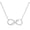 Silver, variant on Sparkling Crystal Infinity Symbol Necklace for Women Stainless Steel Gold Silver Pendant Holiday Gif
