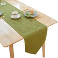 thumbnail image 1 of Camino de mesa de lino, caminos de mesa verdes, mantel de decoración del hogar limpiable para comedor, cocina, 180/210/240CM, 1 of 5