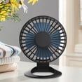 thumbnail image 4 of Ventilador De Escritorio Mini, Silencioso, 3 Velocidades, Para Dormitorio, Senderismo, Viajes, Color Negro, 6 Unidades, 4 of 8