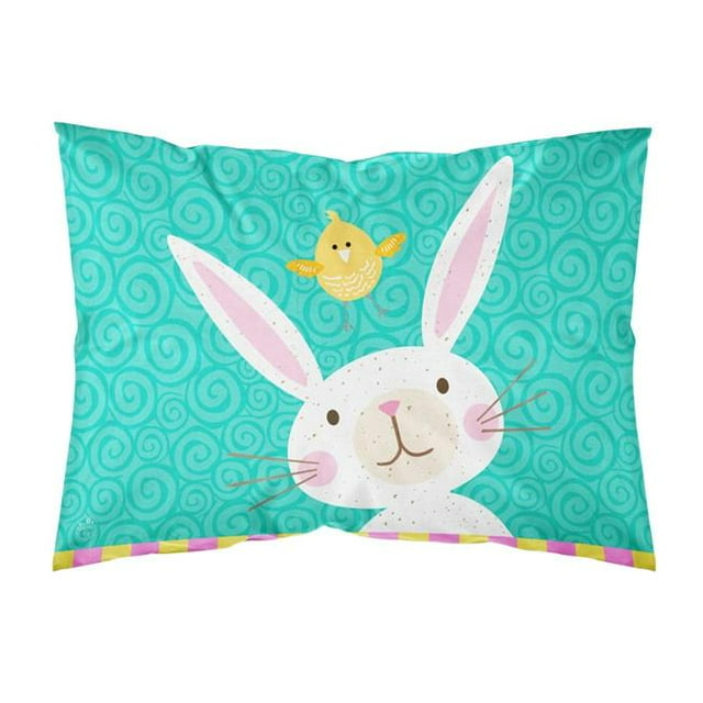 Carolines Treasures VHA3032PILLOWCASE Happy Easter Rabbit Fabric Standard Pillowcase