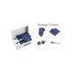 thumbnail image 5 of Corbata de lunares para hombres INSPIRE CHIC del Día del Padre, juego de clip de corbata, gemelos y pañuelo de bolsillo para bodas de negocios en azul marino, 5 of 6