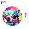 thumbnail image 2 of 12 Inch Wall Clock Battery Operated Silent Clock Decorative for Office, Kitchen, Outdoor, Living Room，German Shepherd Graceful, 2 of 4