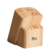 TURWHO 15 Slots Kitchen Knife Block Storage Sharpening Rod Knife Holder Stand