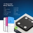 thumbnail image 3 of Báscula de baño digital Nautica Body Tracker, báscula inteligente con Bluetooth, IMC, grasa corporal, seguimiento de masa muscular y más, se sincroniza con la aplicación de teléfono inteligente para s, 3 of 5
