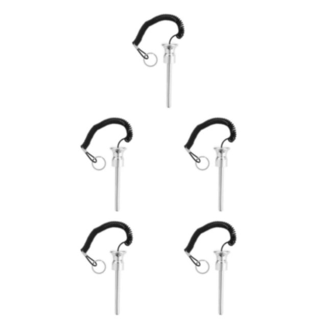 Maytalsory Magnetic Weight Stack Pin with Pull Parts Rope Replacement Silver 10x105mm 5Set