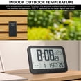 thumbnail image 3 of Station Météo Sans Fil Intérieur Extérieur Thermomètre Température Humidité Moniteur Rétroéclairage Réglable avec Grand Écran HD, 3 of 8