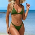 thumbnail image 6 of NTACZA Ladies Swimsuits High Cut Cheeky Bikini Sets Spaghetti Strap 2 Piece Womens Beach Wear L, 6 of 7