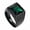 Black Green, variant on Unisex Stainless Steel Vintage Classic Square Cut Black Gemstone Signet Ring Rhinestones Statement Wedding Band Comfort Fit Black Size 13