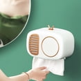 thumbnail image 4 of Inteprter Dispensador de toallas de papel moderno para baño, fácil de colocar y ahorra espacio, montado en la pared Almacenamiento y organización del hogar Blanco Retro, 4 of 6