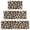 Black and Brown Leopard Print, variant on Black and Beige Leopard Print Kitchen Rugs Set Of 3, Non Slip Washable Kitchen Runner Rugs, Decorative Floor Mats for Sink Laundry and Home Use, 17"x30" + 17"x47" + 17"x59"