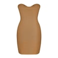thumbnail image 5 of Lovskoo 2024 Women Summer Dresses 2023 Sun Dresses Summer Casual Slim High Stretch Wool Knit Tube Top Dress Yellow, 5 of 5