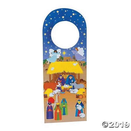 - Nativity Doorknob Hanger Sticker Scenes
