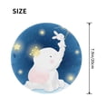 thumbnail image 3 of Disketp Cute Elephant Sitting In The Moon With Little Bunny Small Mouse Pad 7.9x7.9 Inches,Washable Round Mousepad For Office Laptop Computer,Non-Slip Rubber Base Mouse Pads For Wireless Mouse, 3 of 9