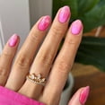 thumbnail image 2 of Short Fake Nails Almond Press On Nails Purple Nails Press Ons Artificial Acrylic False Nails With Flower Designs Glossy Glue On Nail Full Cover Stick On Nail For Women Nail Decorations, 2 of 7