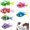 6 Pcs, variant on Electronic Engaging Pet Toy Fish, Waterproof LED Light Electronic Fish, Speeding up and Slowing Down Sway in Water, Twist Tail in a Lifelike Manner (6 PCS)
