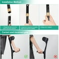 thumbnail image 4 of Adjustable Forearm Crutches for Adults, Lightweight Foldable Aluminum Walking Crutches with Ergonomic Handle, 10-Level Height, Anti-Drop Cuff & Non-Slip Tips (1 Pair), 4 of 6